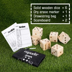 Giant Wooden Yard Dice-Giant Outdoor Gaming Dice Set